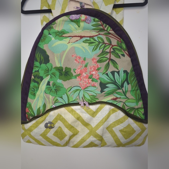 Cloth And Canvas Lightweight Floral Design Backpack - Picture 2 of 16